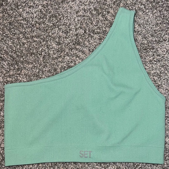 SCULPTFLEX® RIBBED ONE SHOULDER BRA - Picture 2 of 5